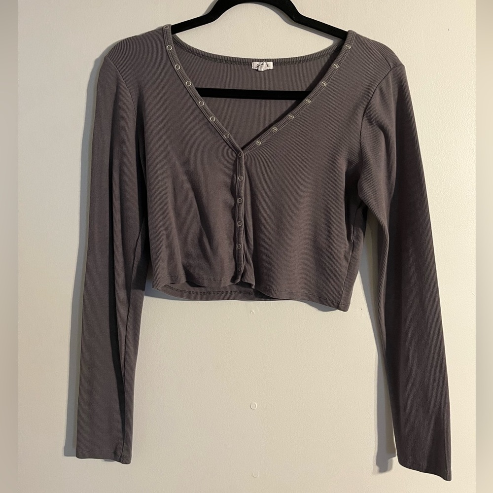 Garage Long Sleeve Cropped Top